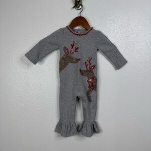 Mudpie Reindeer Outfit Size 6/9 months